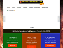 Tablet Screenshot of millvalesportsmens.com